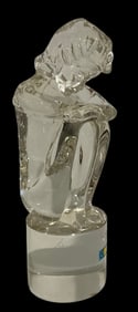 Loreedano Rosin Murano Art glass figure of a girl signed by the artist
