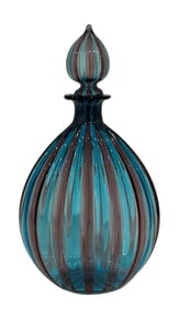 Murano Art Glass Decanter with cane decoration