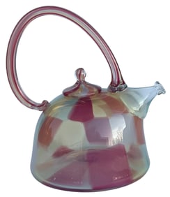 Richard Marquis Studio Art Glass Teapot Sculpture signed and dated 1978