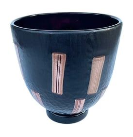 Massimiliano Pagnin Studio Art Glass Patchwork vase Inciso and Battuto work signed by the artist