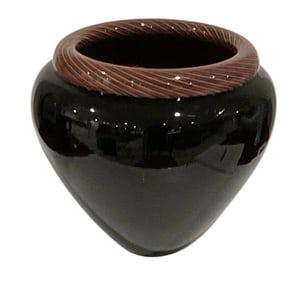 Lino Tagliapietra for Effetre Large Murano Studio Art Glass vase numbered 18 of 100 and dated 1982
