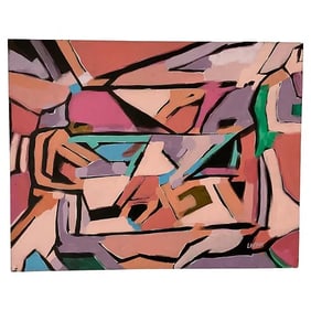 Andre Lanskoy attributed oil on canvas in vibrant colors