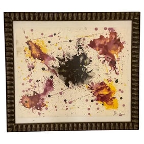Sam Francis attributed original art signed by the artist