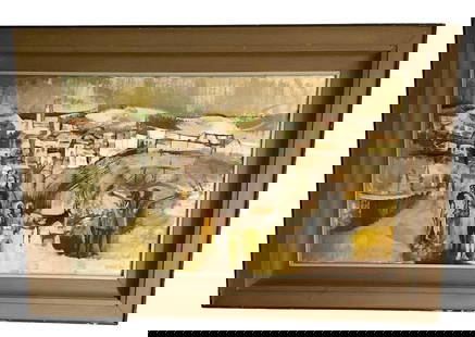 Zubel Kachedorian Mid Century Modern original oil painting: Zubel Kachedorian Mid Century Modern original oil painting