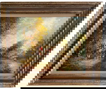 Kurt Heyden Original Oil Painting HUNT SCENE: Kurt Heyden Original Oil Painting HUNT SCENE