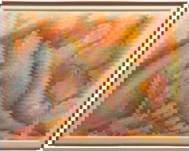 Robert Winslow Original Oil on Canvas Signed and dated 1980: Robert Winslow Original Oil on Canvas Signed and dated 1980