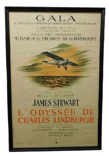 James Steward original Lindbergh Poster: James Steward original Lindbergh Poster