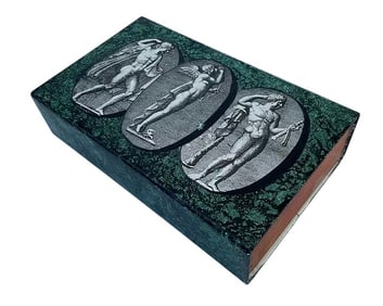 Piero Fornasetti box with figures in green