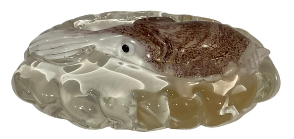 Pino Signoretto Artist signed Murano Art Glass Squid sculpture