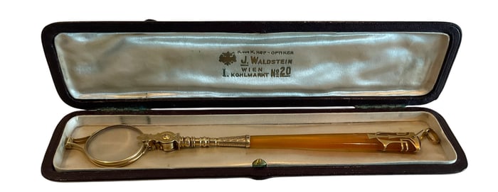 18K Gold Lorgnette Austria circa 1900-1920