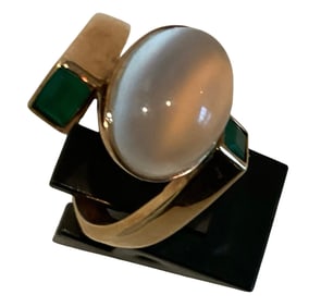 Antonio Pineda Taxco Moonstone ring 14K gold