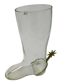Carl Aubock Glass boot with brass spur