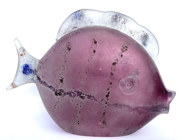 Luigi Mellara LARGE Murano Art Glass Fish sculpture signed by the artist