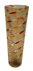 Orlando Zennaro for Pauly Large Murano art glass cylinder vase