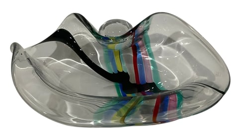 Livio Seguso Design for Oggetti large murano art glass bowl
