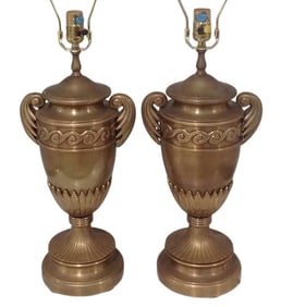 Chapman SOLID Bronze Brass Urn form lamps with handles