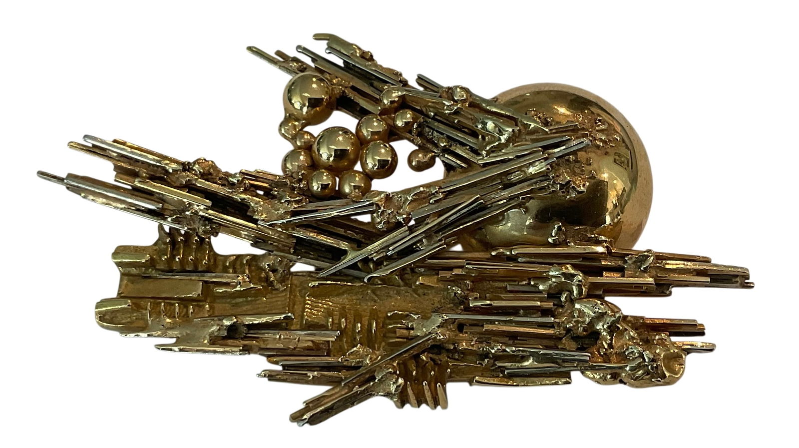 Arnaldo Pomodoro SIGNED 18K Sculpture PIN with original box (1 of 10)