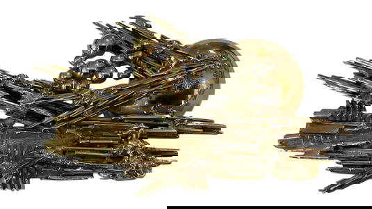 Arnaldo Pomodoro SIGNED 18K Sculpture PIN with original box