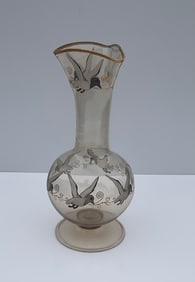 Vittori Zecchin attributed enamel art glass vase circa 1930