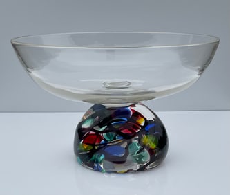 Archimede Seguso Artist signed murano bowl for Tiffany