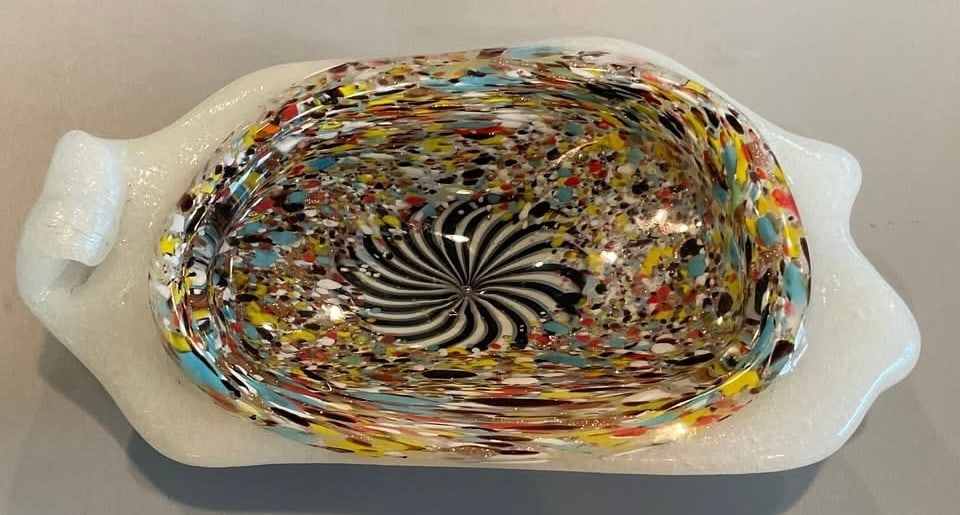 Dino Martens Aureliano Toso Model 5945 Oriente bowl with pulegoso (1 of 4)