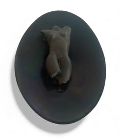 Alfredo Barbini bowl with applied nude Cenedese 1950's