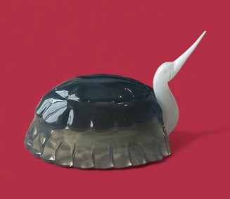 Alfredo Barbini LARGE Bird with shell Signed A Barbini design E Scarpa