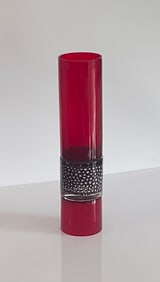 Angelo Barovier red Poly Murrine Vase circa 1960's