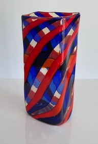 Fulvio Bianconi Venini RARE Scozzese Vase