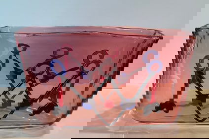 Fulvio Bianconi Vistosi Vase 1 of 1 dated 1963