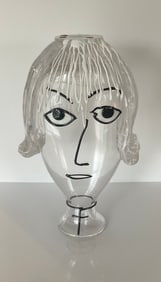Fulvio Bianconi design for Zanetti large male head sculpture circa 1970's