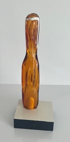 Robert Willson signed and dated figural sculpture with stand