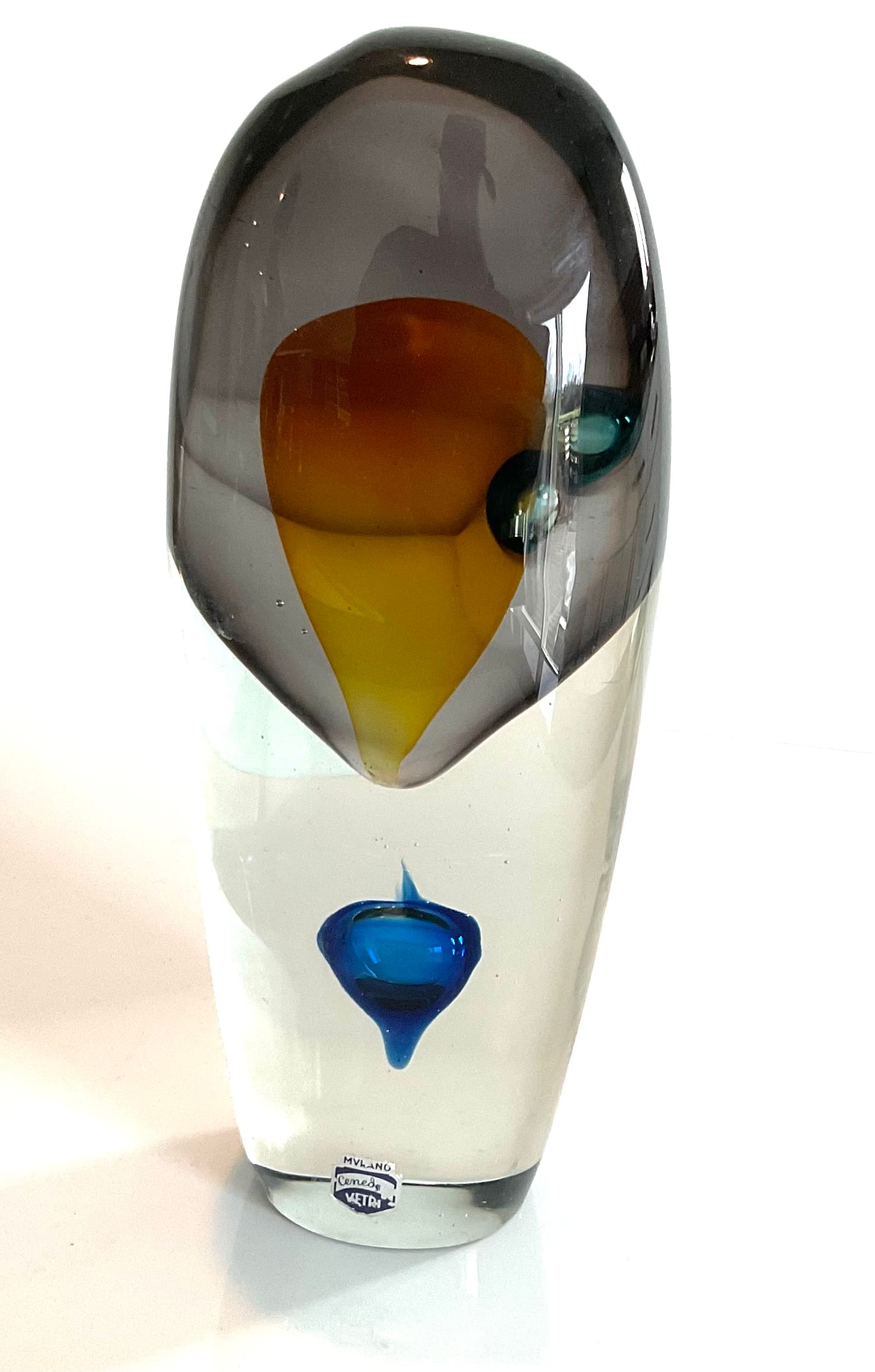 Antonio Da Ros Cenedese Murano Sommerso Art glass fish sculpture (1 of 2)