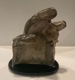 Ermanno Nason Signed Corroso Glass Pieta sculpture