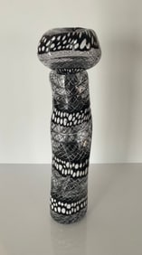 Large Zennaro cane decoration murano studio glass decanter or bottle