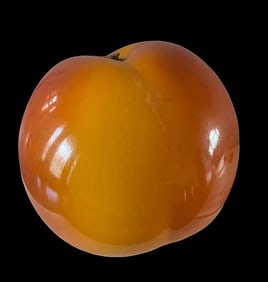 Joey Kirkpatrick Flora Mace LARGE Studio Art Glass Peach Scupture