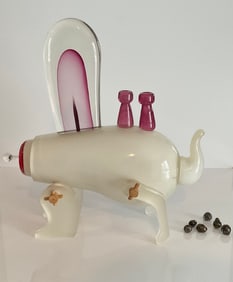 Martin Bradley Pino Signoretto Murano Studio Glass Sculpture with original sketch