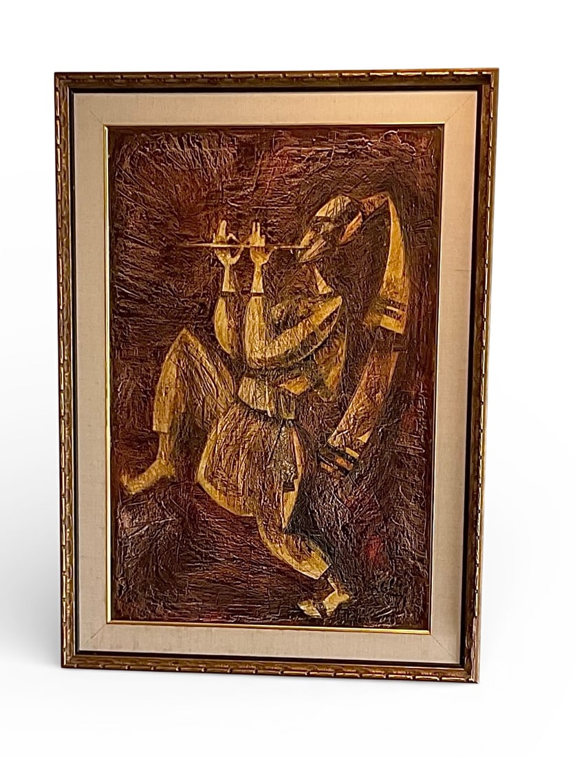 Jossi Stearn (1923-1992) Hungarian Israel oil on canvase of dancer: Jossi Stearn (1923-1992) Hungarian Israel oil on canvase of dancer