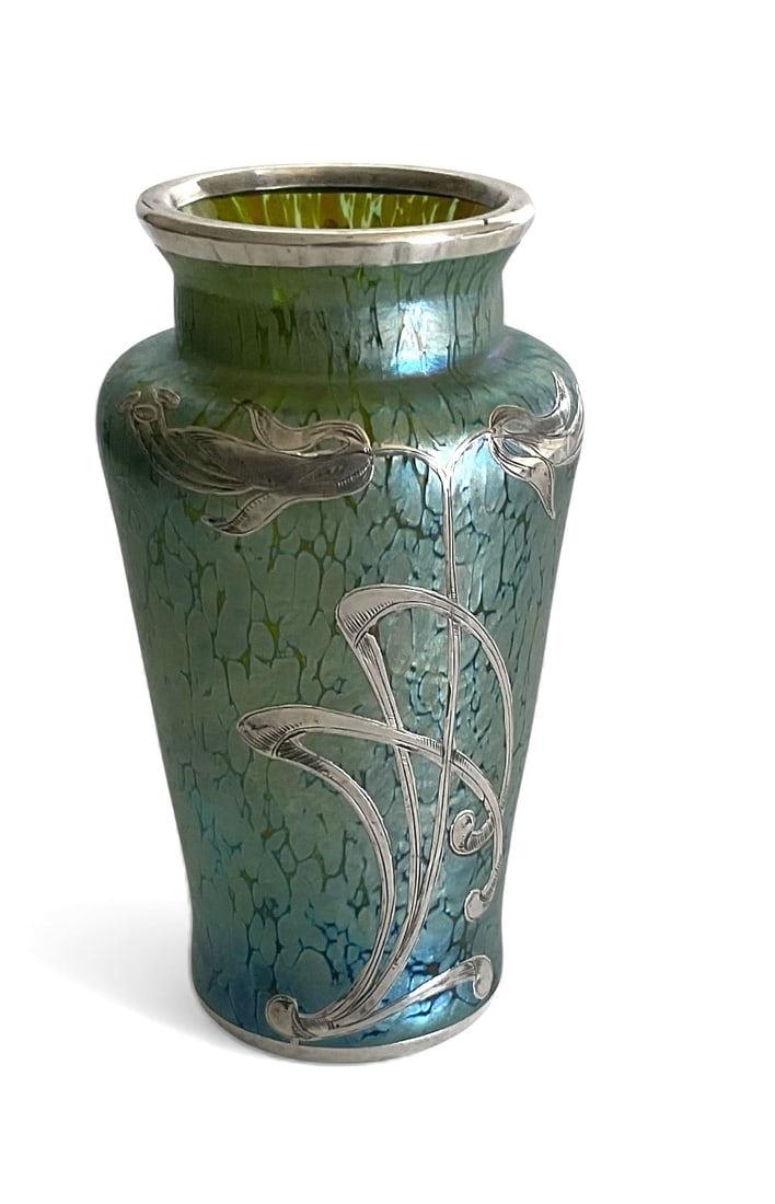 Loetz Sterling Silver overlay vase (1 of 4)
