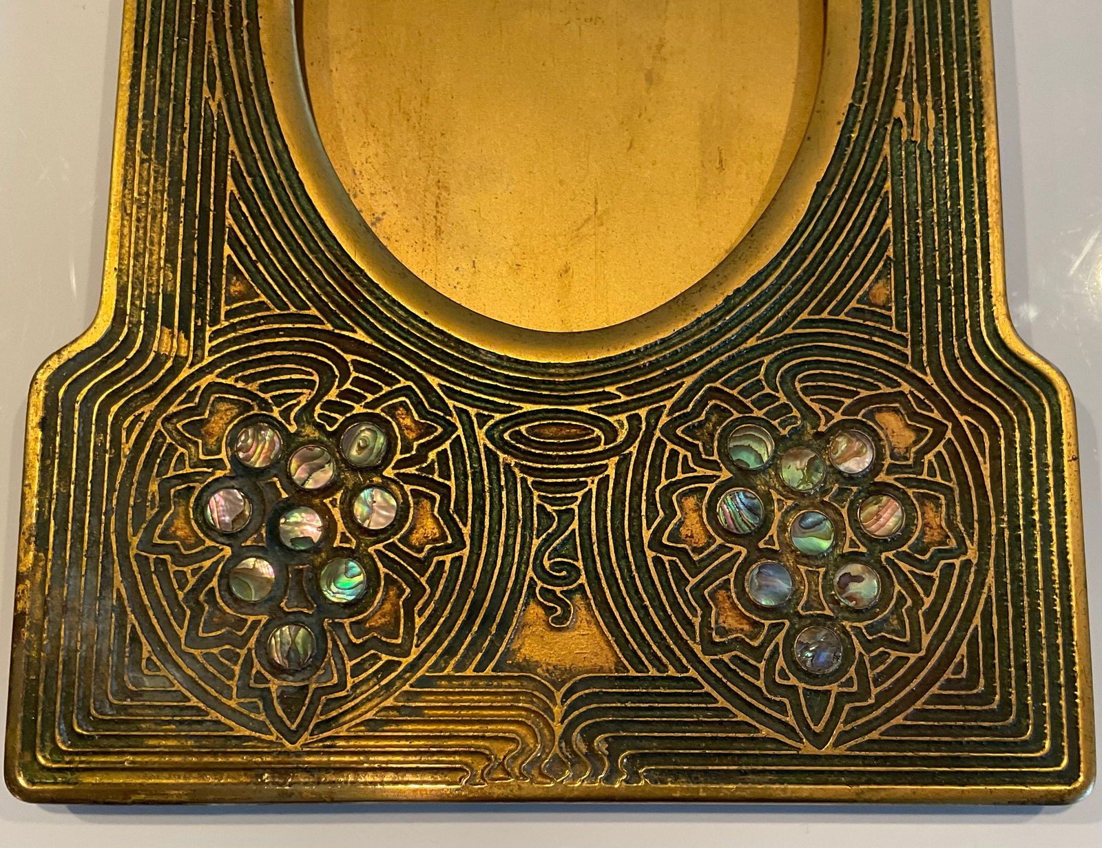 RARE Tiffany Studios Signed Abalone frame - 2