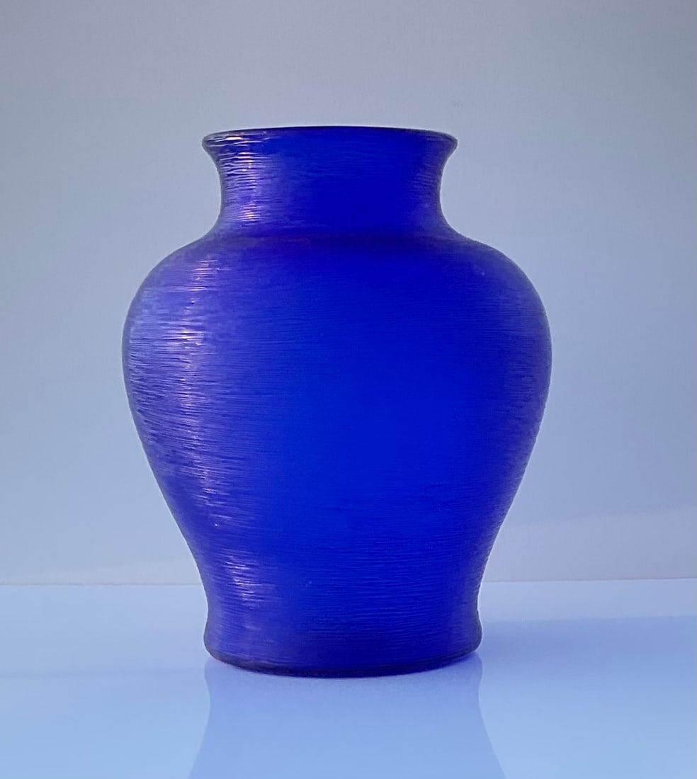 Carlo Scarpa Venini Murano Model 3932 Large Battuto glass vase signed with 4 line acid mark Venini (1 of 1)