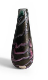 Barovier and Toso attributed Neolitici Vase with original label circa 1950s