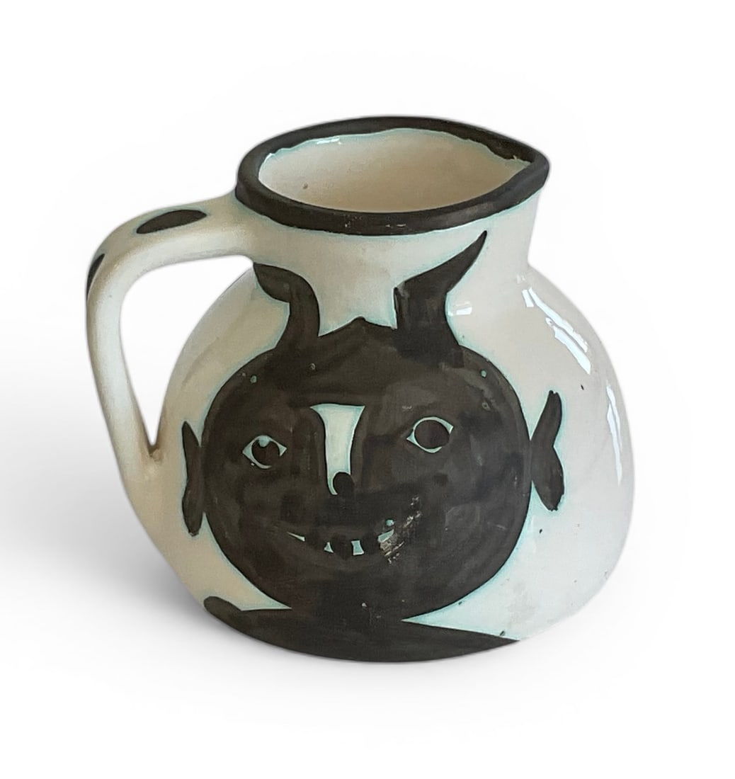 Pablo Picasso (1881-1973) Madoura 2 sided pitcher form Heads from the edition of 500 (1 of 7)