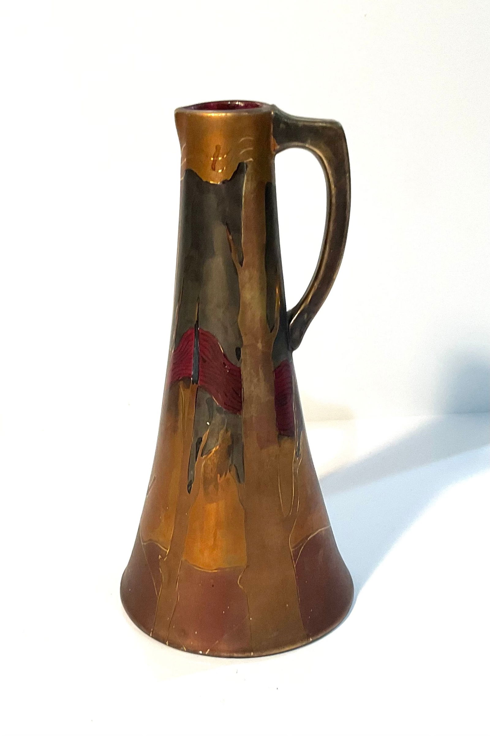 Keramos Art Nouveau Signed Pottery vase: Keramos Art Nouveau Signed Pottery vase