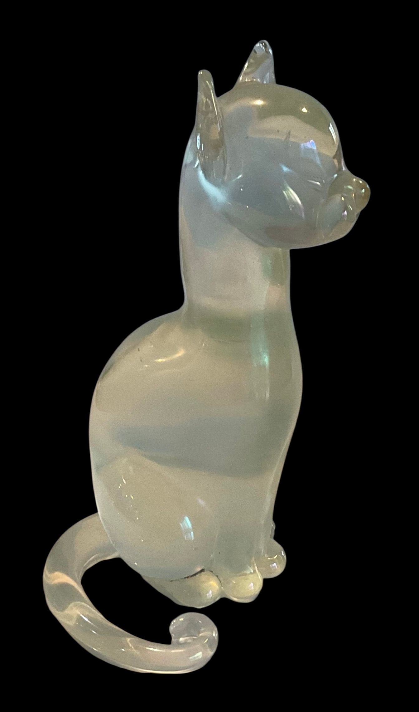 Archimede Seguso labeled murano art glass figure of a cat circa 1950s (1 of 1)