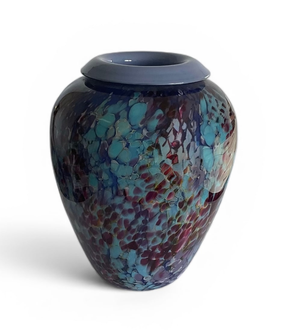 Stephen Rolfe Powell Studio Art Glass vase signed by the artist and dated (1 of 1)