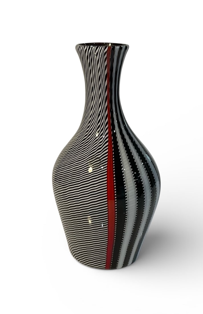 Venini Gianni Versace Signed and Dated art Glass vase smoking (1 of 1)