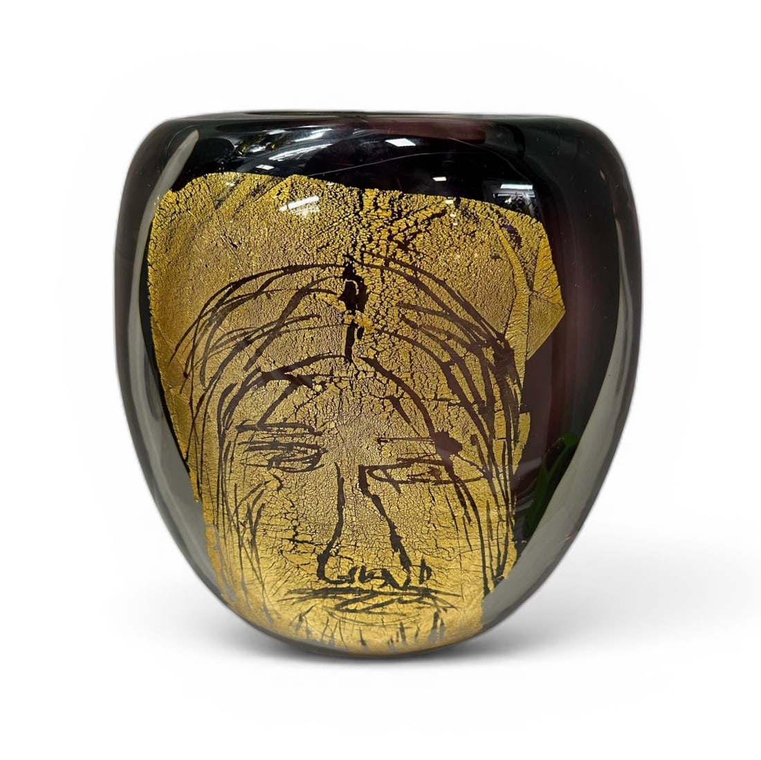 Silvano Signoretto Berengo Studios Murano art glass vase signed by the artist (1 of 1)