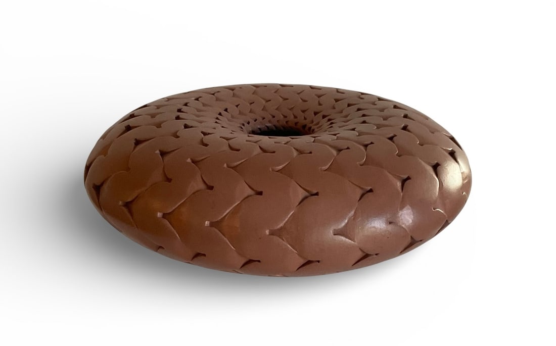 Michael Wisner Pottery sculptural vessel signed and dated 2014: Michael Wisner Pottery sculptural vessel signed and dated 2014. Michael Wisner Inspired by ancient Anasazi and Mimbres potsherds, Michael began making southwestern pottery nearly 20 years ago. He digs