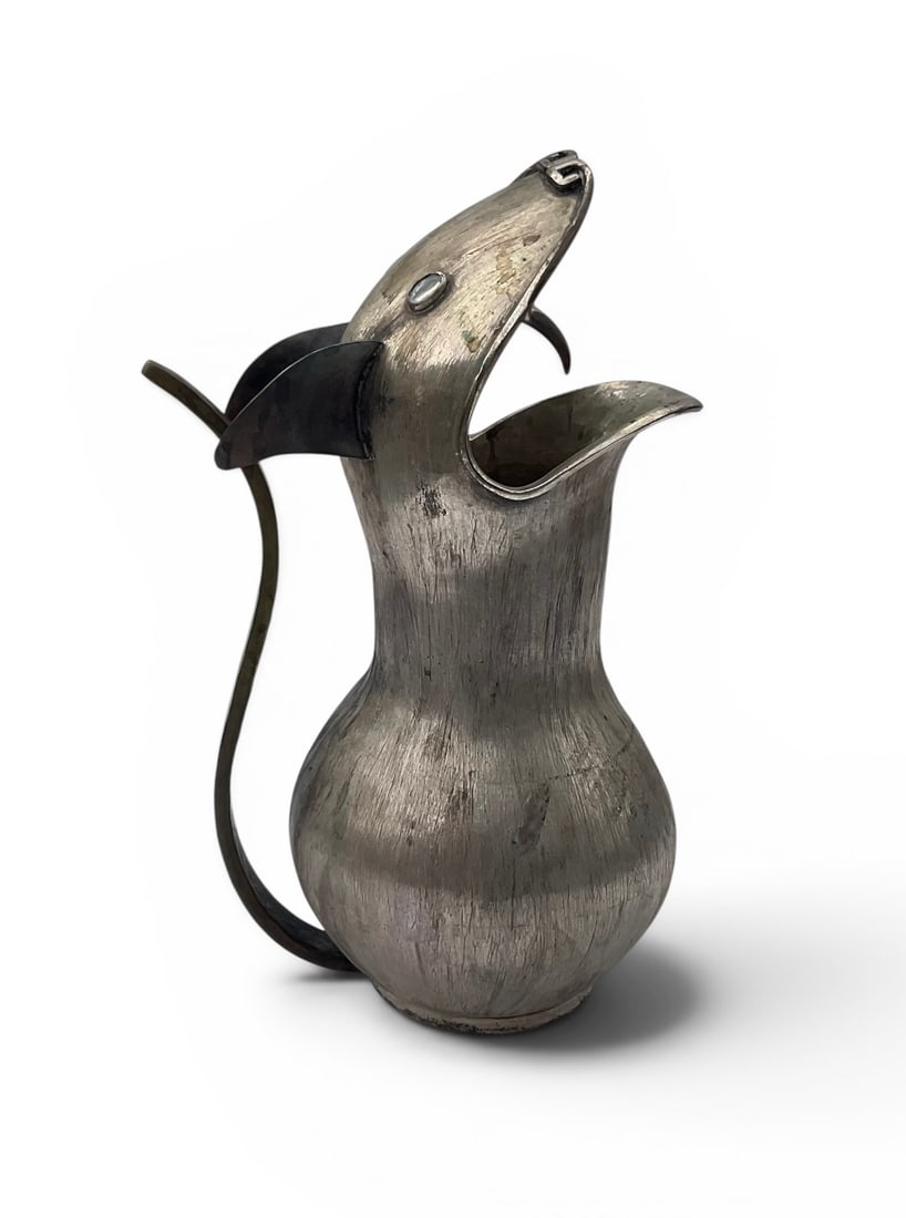 Signed Los castillo pitcher of animal with fangs (1 of 1)